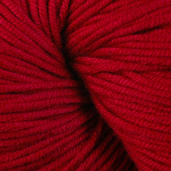 Narragansett 1651, a dark red skein of Berroco's worsted weight Modern Cotton.