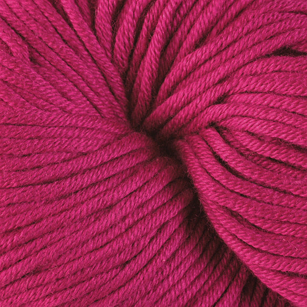 Rosecliff 1668, a berry pink skein of Berroco's worsted weight Modern Cotton.