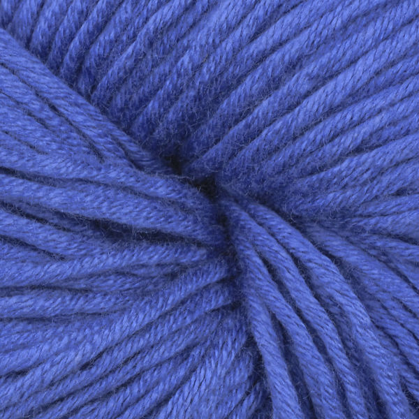 Waterman Pond 1685, a periwinkle blue skein of Berroco's worsted weight Modern Cotton.