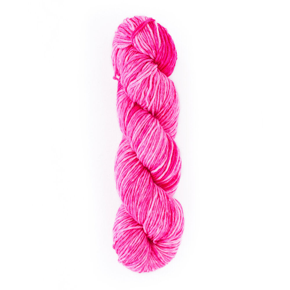 Color 4066, a variegated monochromatic skein of yarn in bright vibrant pink.