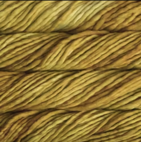 Color: Frank Ochre 035. An ochre yellow variegated variant of Malabrigo Rasta yarn. 