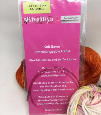 HiyaHiya SOCK size Interchangeable Cables-Knitting Needles-24"-26"-