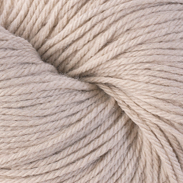 Berroco Vintage Worsted weight yarn in the color Stone 5108, a light tan.