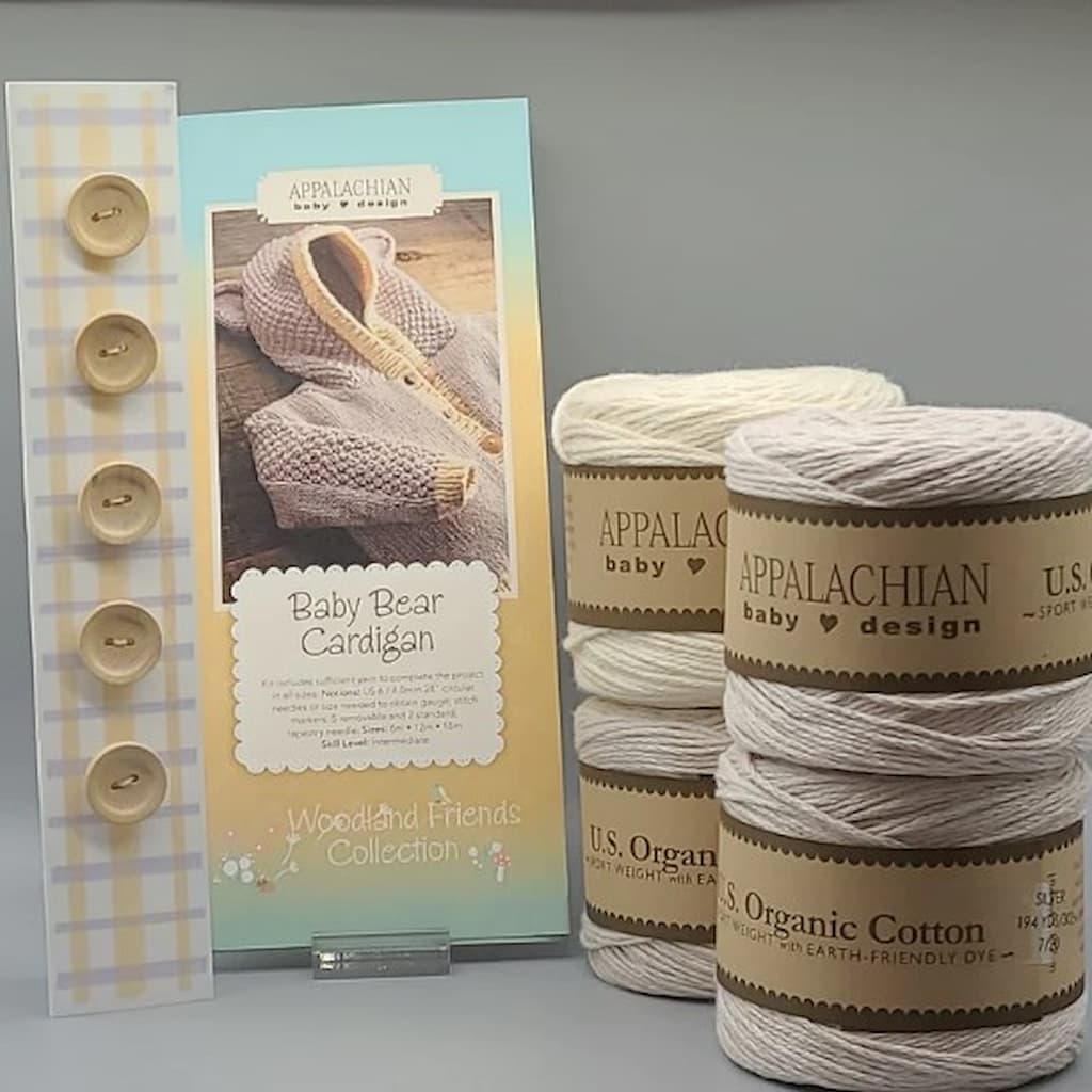 Appalachian Baby Design Baby Bear Cardigan Kit - Paradise Fibers