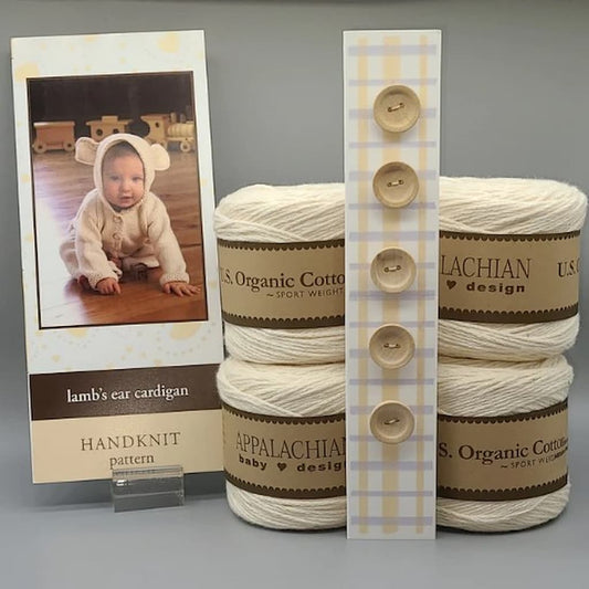 Appalachian Baby Lamb's Ear Cardigan Kit - Paradise Fibers