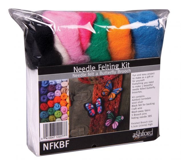 Ashford Needle Felting Kit - Butterflies - Paradise Fibers