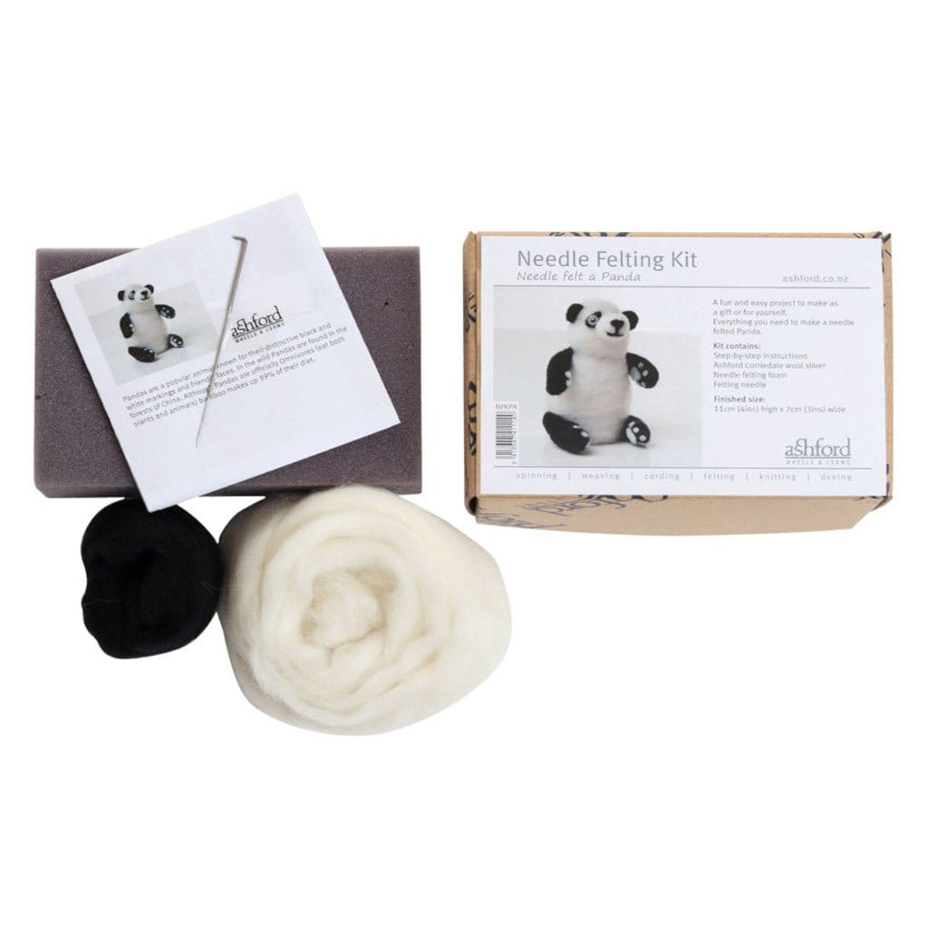 Ashford Needle Felting Kit - Panda - Paradise Fibers