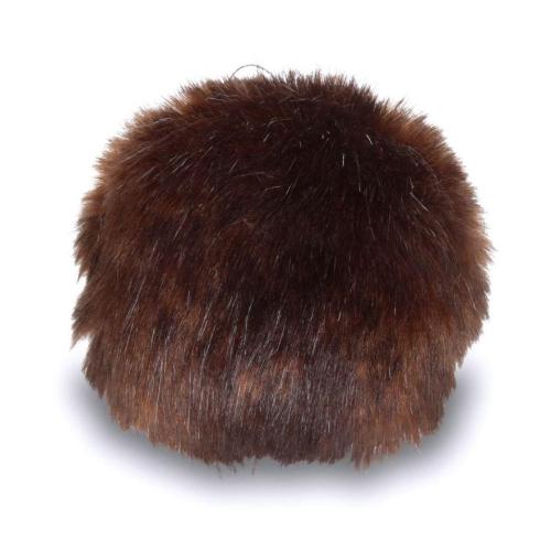 Bernat Faux Fur Pom Pom 3" - Brown Muskrat - Paradise Fibers