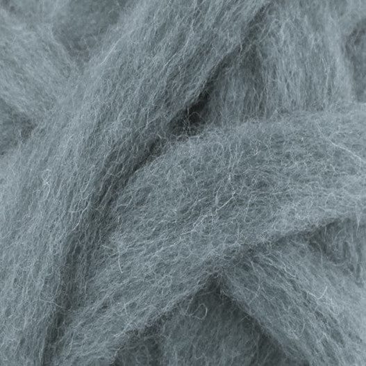 Carded Corriedale Sliver - Ash - 1 oz - Paradise Fibers