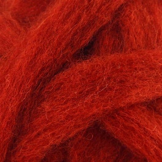 Carded Corriedale Sliver - Begonia - 1 oz - Paradise Fibers