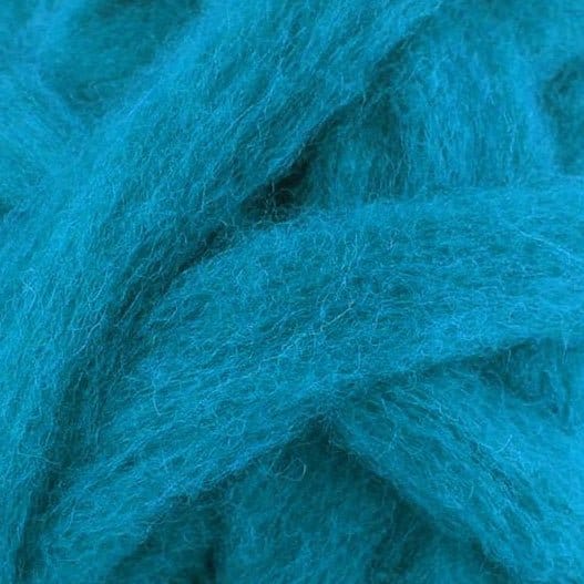 Carded Corriedale Sliver - Cerulean - 1 oz - Paradise Fibers