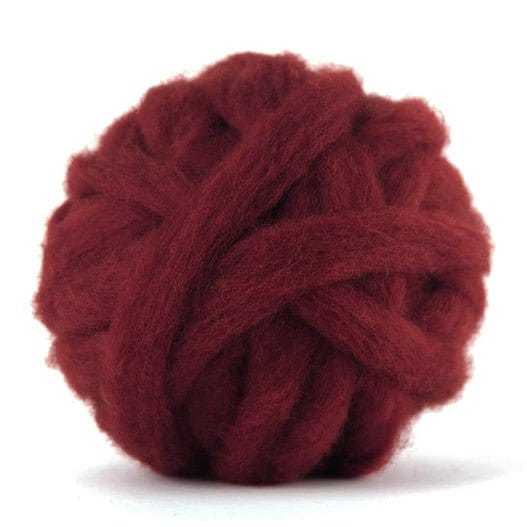 Carded Corriedale Sliver - Loganberry - 1 oz - Paradise Fibers
