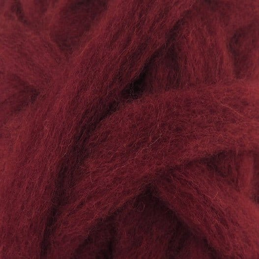 Carded Corriedale Sliver - Loganberry - 1 oz - Paradise Fibers