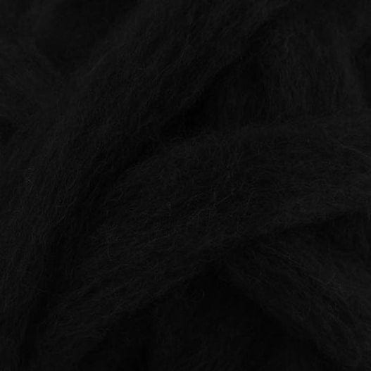 Carded Corriedale Sliver - Raven - Paradise Fibers