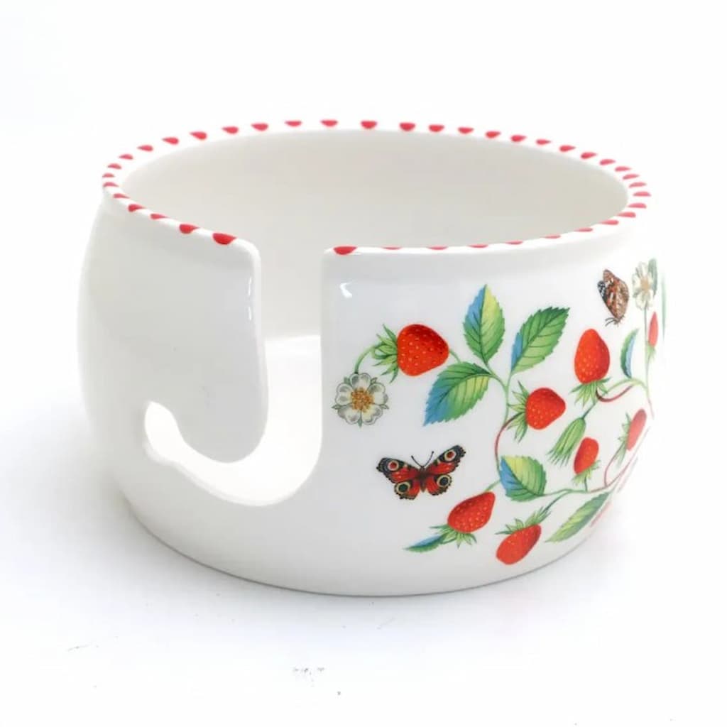 Ceramic Yarn Bowl Strawberry - Paradise Fibers