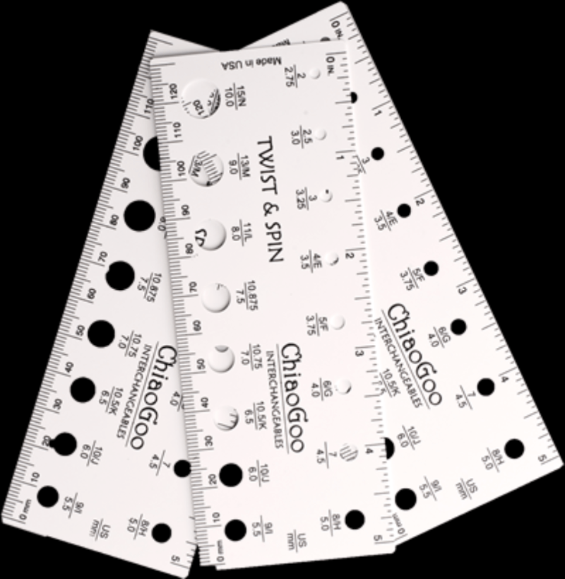 ChiaoGoo Needle Gauges - Paradise Fibers