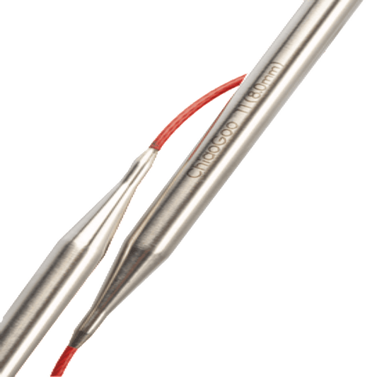 Chiaogoo Red Lace Steel Circulars 40" - Paradise Fibers