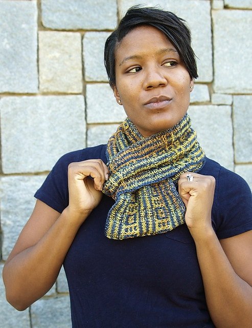 Code Breaker Cowl / Infinity Scarf Pattern by Barbara Benson - Paradise Fibers