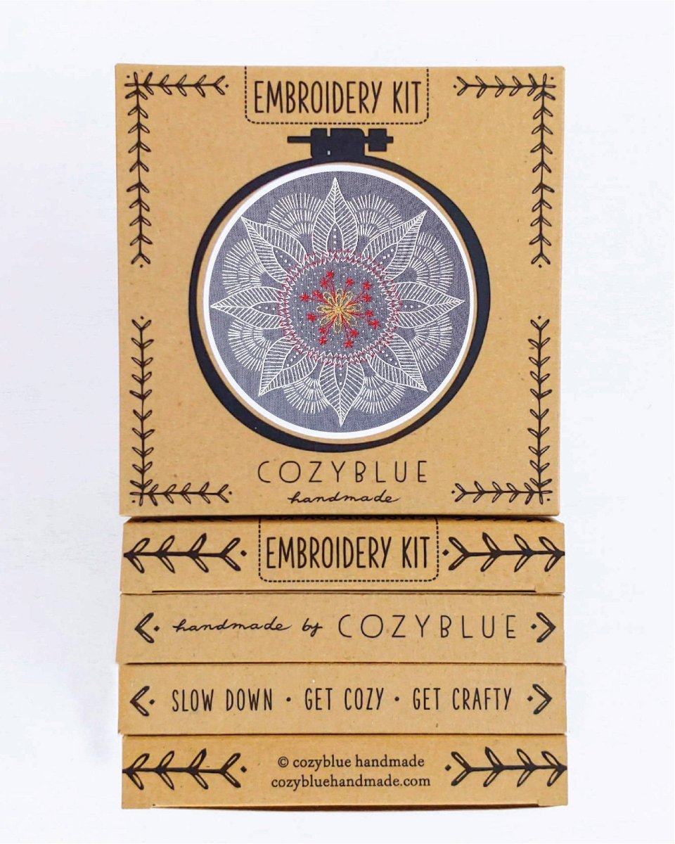 Cozyblue Autumn Mandala Embroidery Kit - Paradise Fibers