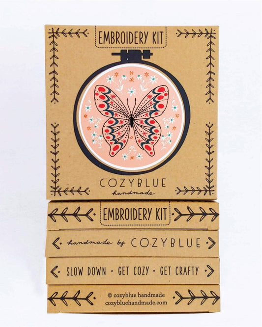 Cozyblue Butterfly Embroidery Kit - Paradise Fibers