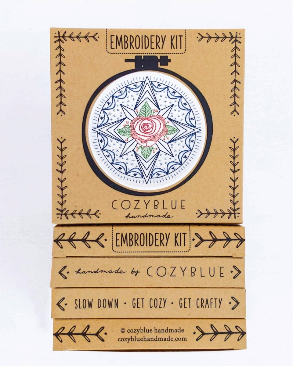 Cozyblue Compass Rose Embroidery Kit - Paradise Fibers