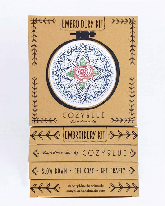 Cozyblue Compass Rose Embroidery Kit - Paradise Fibers
