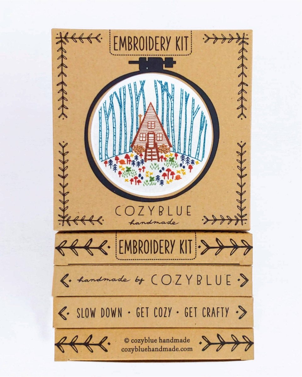 Cozyblue Cozy Cabin Embroidery Kit - Paradise Fibers