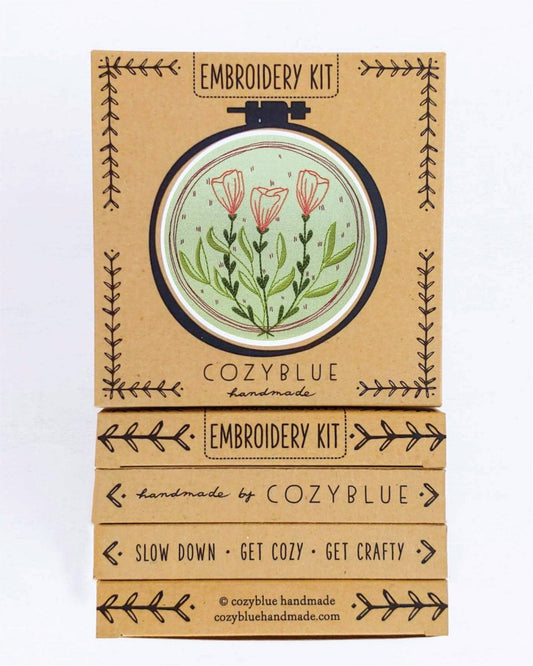 Cozyblue Flower Moon Embroidery Kit - Paradise Fibers