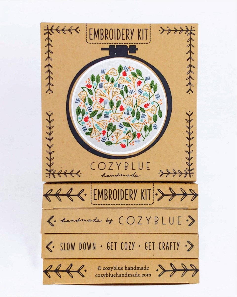 Cozyblue Forest Floor Embroidery Kit - Paradise Fibers