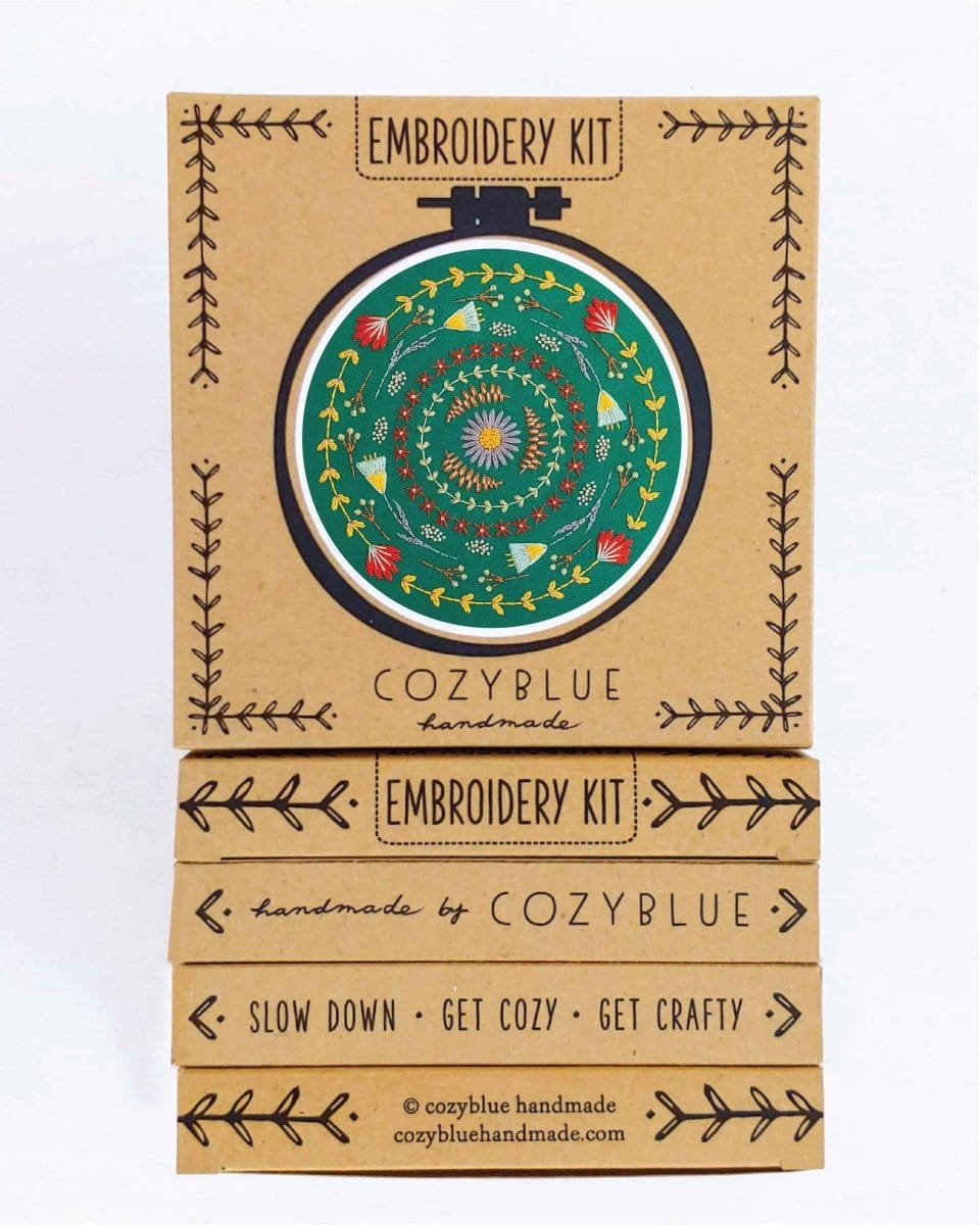 Cozyblue Greenery Embroidery Kit - Paradise Fibers