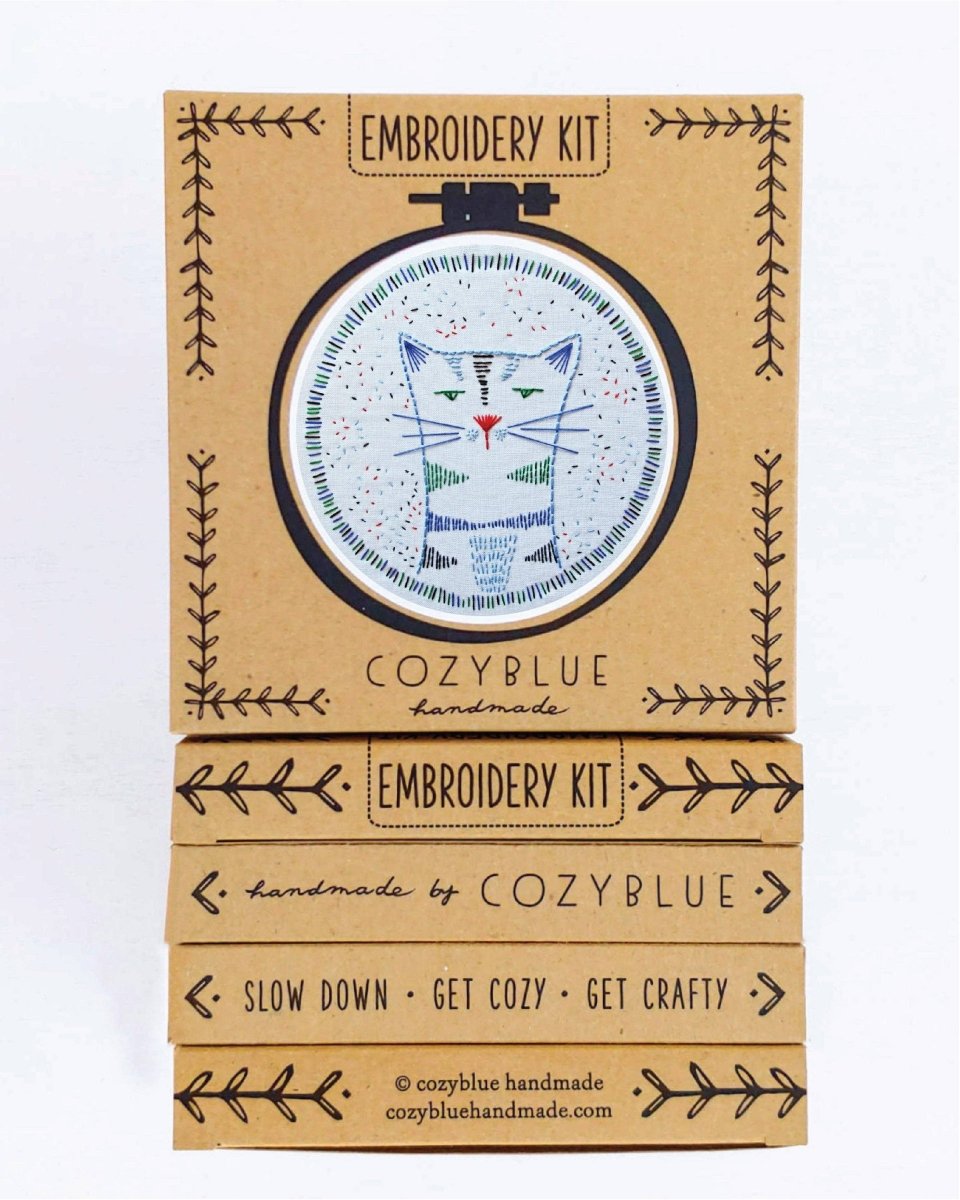 Cozyblue Nigel Nine Lives Embroidery Kit - Paradise Fibers