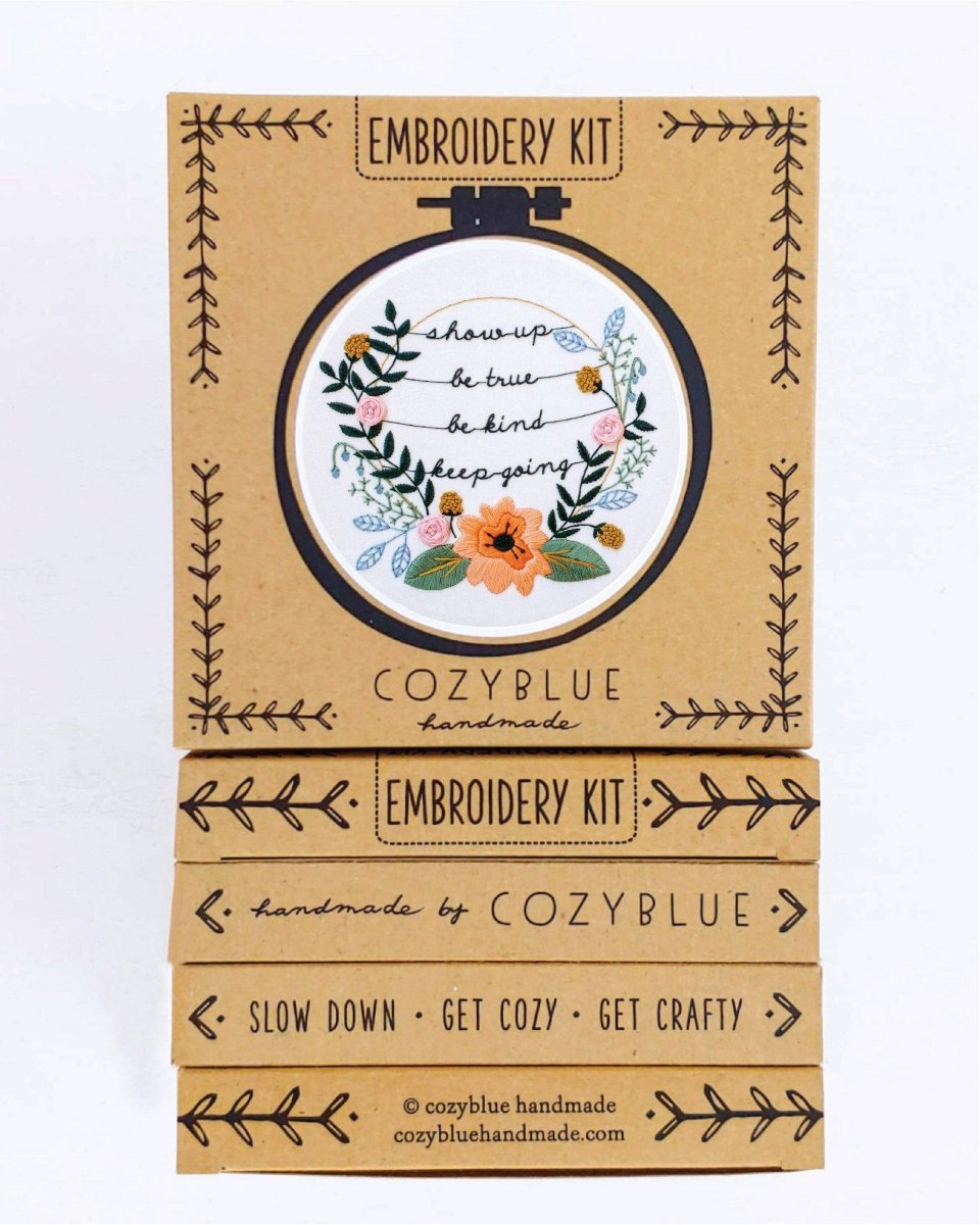 Cozyblue Show Up Embroidery Kit - Paradise Fibers