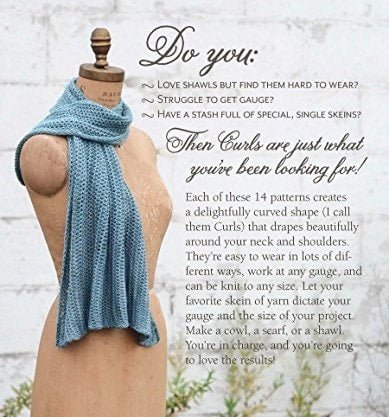 Curls - Versatile, Wearable Wraps to Knit at Any Gauge Book - Paradise Fibers