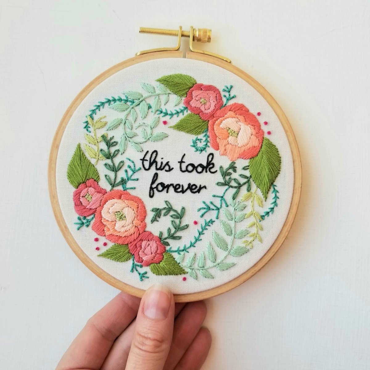 Delicate Roses Beginner Embroidery Kit - Paradise Fibers