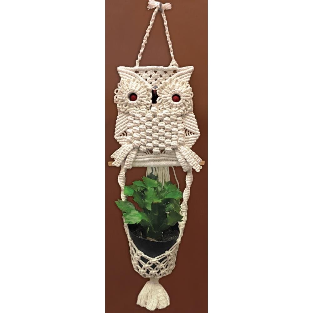 Design Works Zenbroidery Macramé Wall Hanging Owl Kit - Paradise Fibers