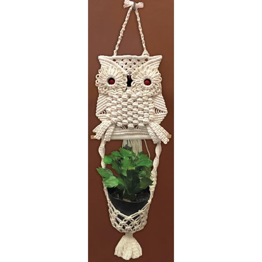 Design Works Zenbroidery Macramé Wall Hanging Owl Kit - Paradise Fibers