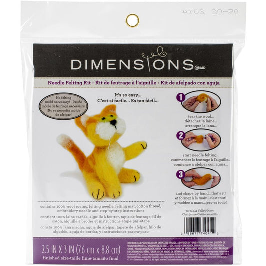 Dimensions Feltworks Needle Felting Kit - Cat - Paradise Fibers