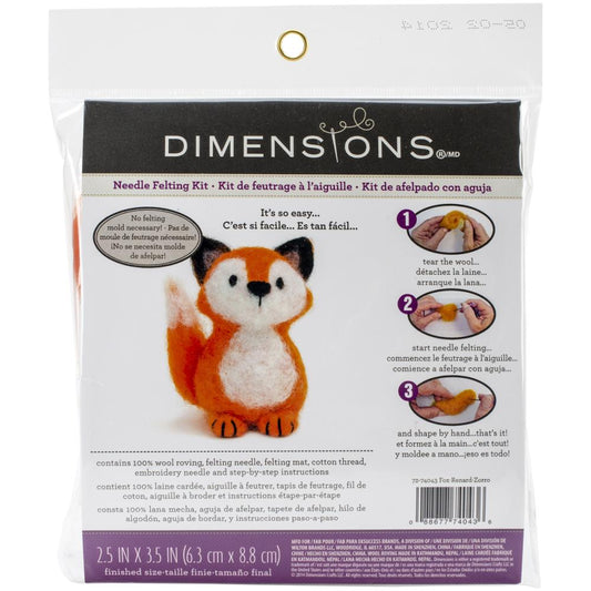 Dimensions Feltworks Needle Felting Kit - Fox - Paradise Fibers