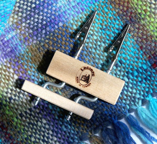 Lecien weaving clips on colorful woven fabric