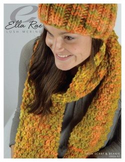 Ella Rae Lush Scarf & Beanie Pattern - Paradise Fibers