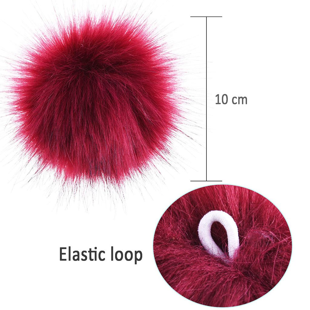 Faux Fur Pom Poms - 3" - Paradise Fibers