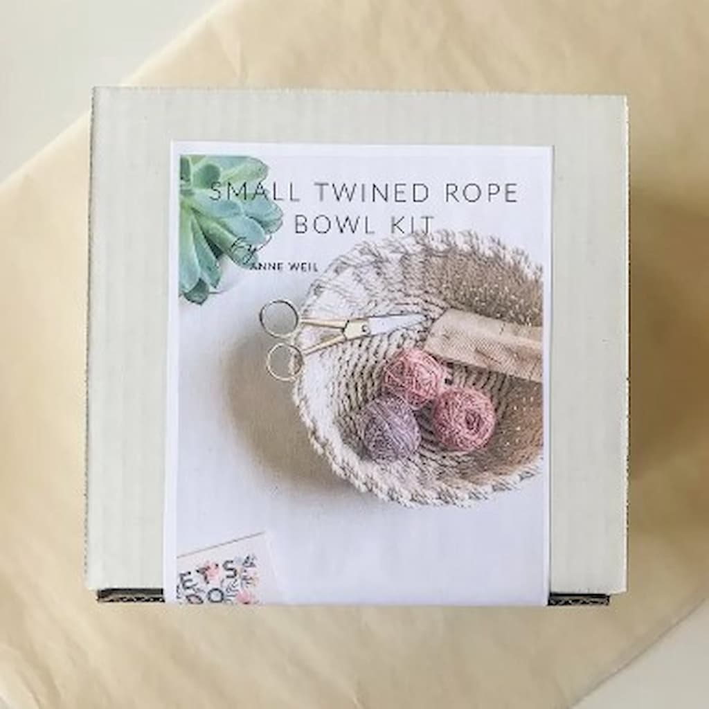Flax and Twine Twined Woven Rope Bowl Kit - Paradise Fibers