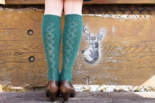 GALLIUM KNEE SOCKS Pattern by Juniper Moon Farms - Leaflet - Paradise Fibers