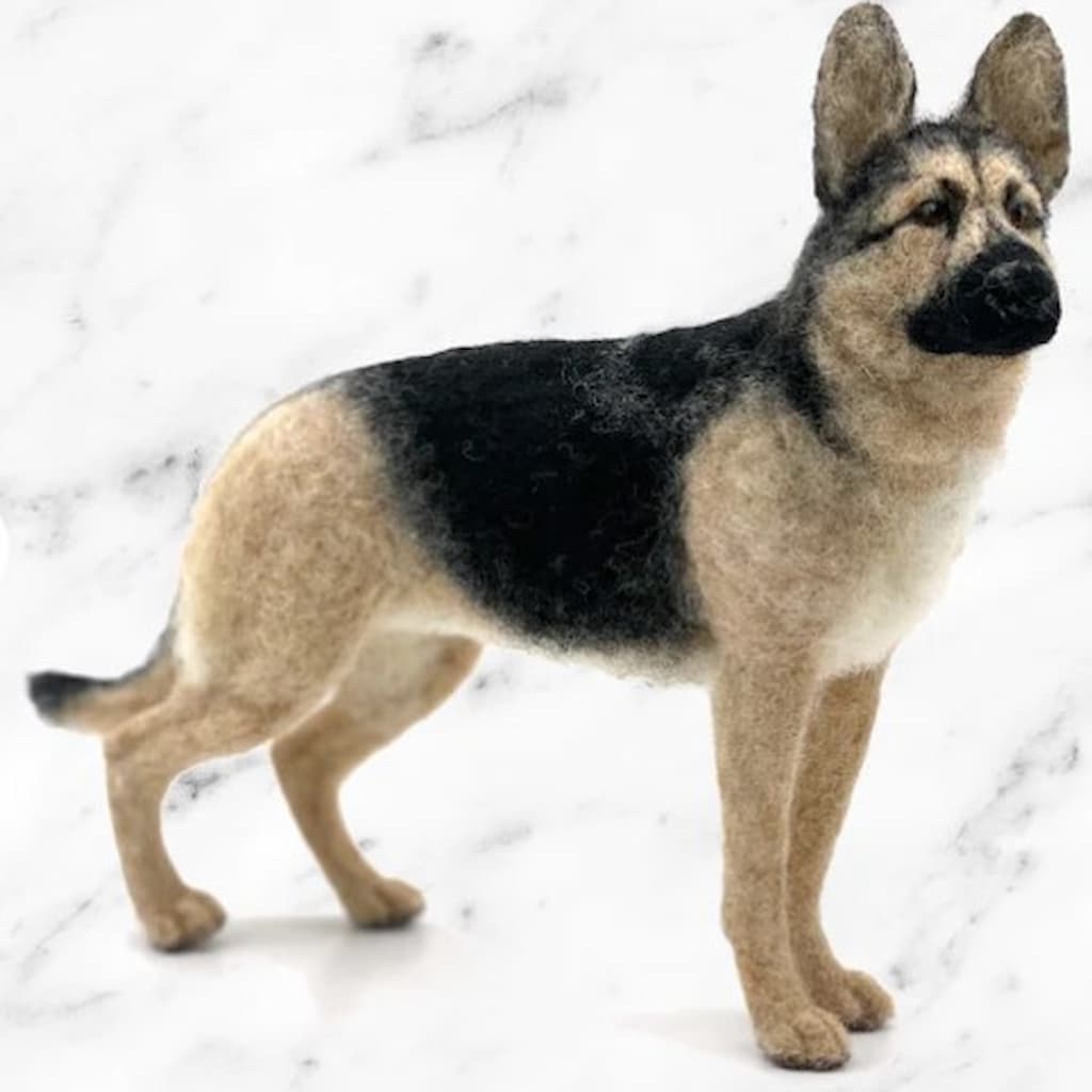 Georgi the German Shepherd Dog Needle Felting Kit - Paradise Fibers