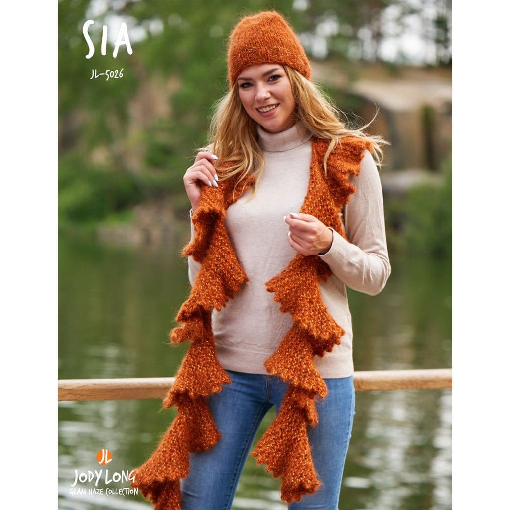 Jody Long Sia Hat and Scarf Pattern Leaflet - Paradise Fibers
