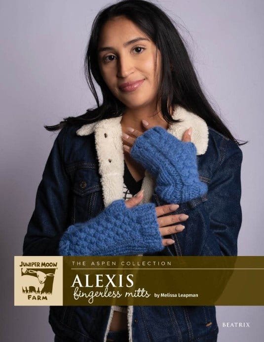 Juniper Moon Alexis Fingerless Mitts Pattern - Paradise Fibers