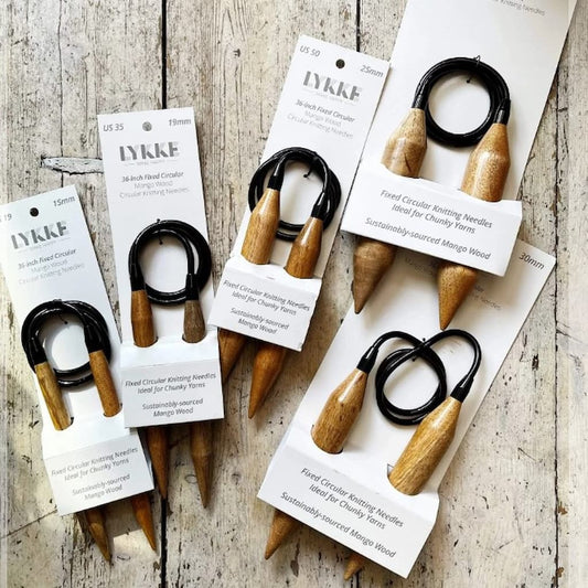 Lykke Big Mango Wood Circular Fixed Needles - Paradise Fibers