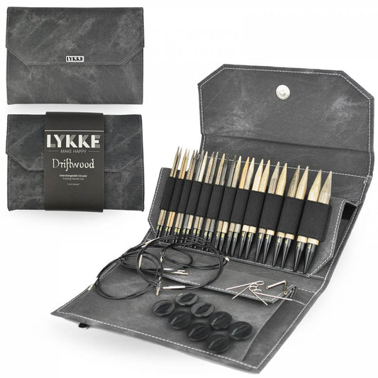 Lykke Driftwood Interchangeable Knitting Needle Sets - Paradise Fibers