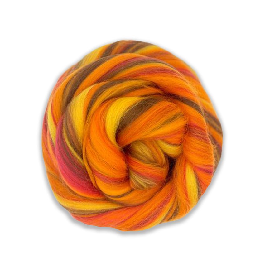 Multi Colored Merino Wool Top - Northern Lights - Paradise Fibers