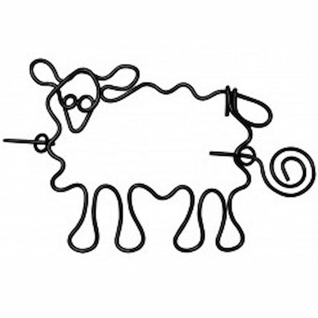 Nirvana Sheep Shawl Pin - Black - Paradise Fibers